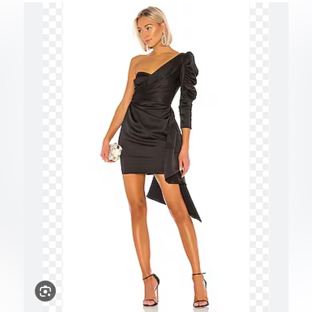 Katie May Baddest Mini Dress Black One Shoulder